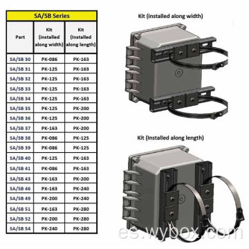 Los kits universales de montaje en poste hacen que la caja soporte de montaje del gabinete sujetador rápido y fácil fijación del poste Soporte de alambre de cable óptico